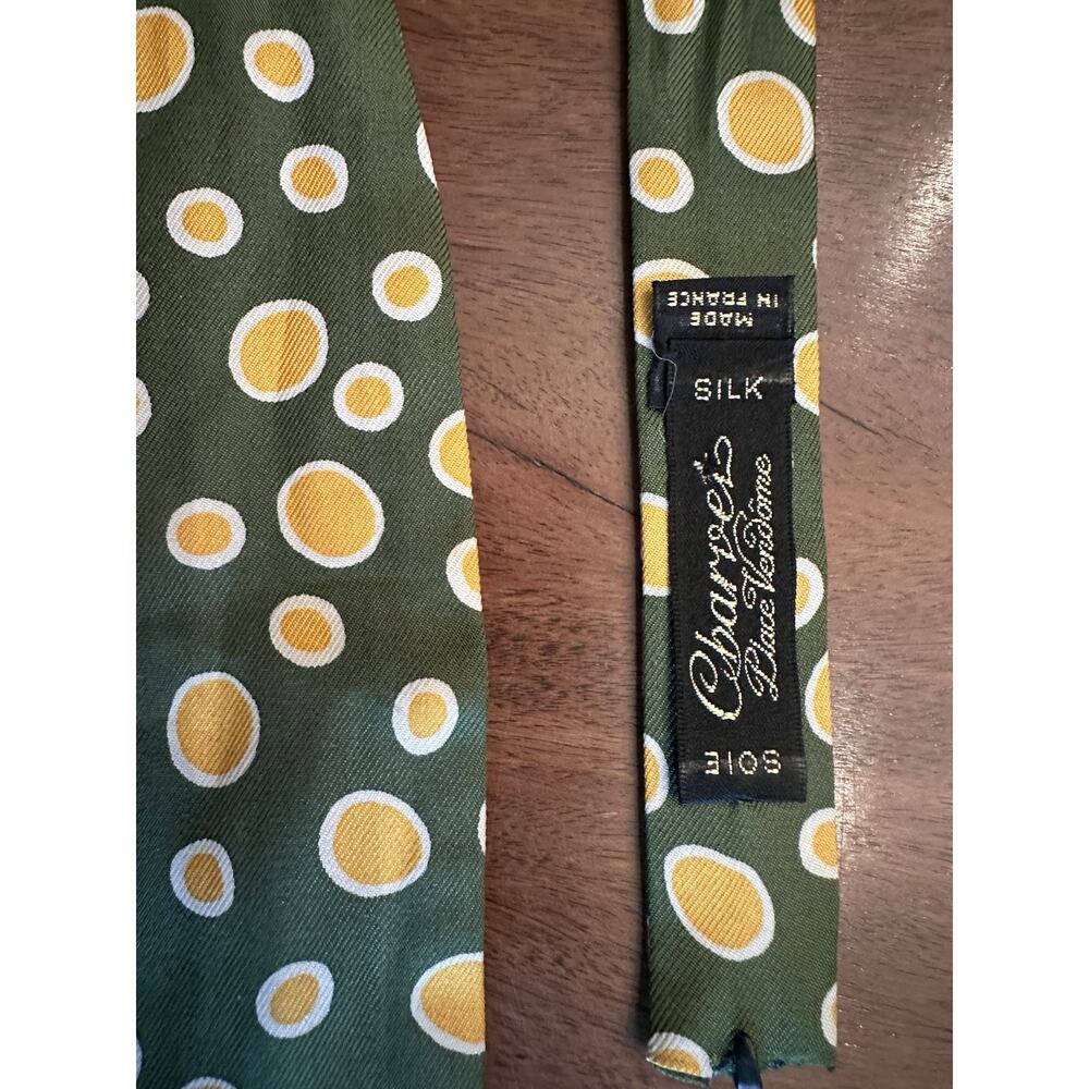 Vintage Charvet 100% Silk Bow Tie In Yellow